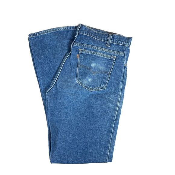 Vintage 1970’s Levi’s Orange Tab Bootcut Distressed Men’s Denim Jeans - Picture 1 of 12